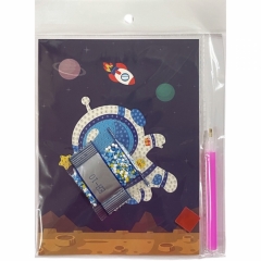 Мозаика из страз с ручкой мини 13,5х18 см. "Космос", Китай