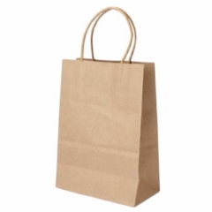 Пакет 22х27х11 см. бумажный однотонный "КРАФТ", Китай