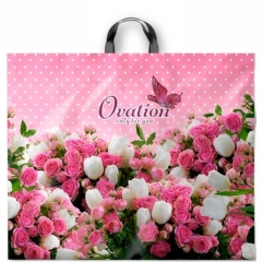 Пакет ПВД 60х50/70мкн.,  с петлевой ручкой "ОВАЦИЯ", ООО "ИНТЕРПАК", РФ