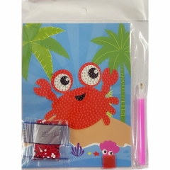 Мозаика из страз с ручкой мини 13,5х18 см. "Краб", Китай