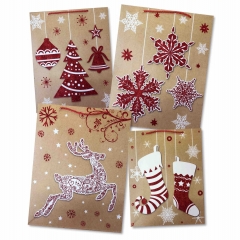 Пакет ЛЮКС 31х40х12см, "Новогодний" (Блёстки) в асс., Китай