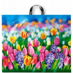 Пакет ПВД 60х50/70мкн.,  с петлевой ручкой ЦВЕТОЧНЫЙ БАЗАР, ООО "ИНТЕРПАК"