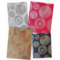 Пакет ЛЮКС 31х40х12см., "КРУГИ" (Фольга) в асс., Китай