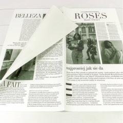 Плёнка 56,5х56,5 (20 шт.) матовая "Газета ROSES" 65мкм. Белый, "OMG gift", Китай