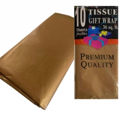 Бумага "Тишью"(10 листов)  50х66см., Бронзовый, OMG gift, Китай