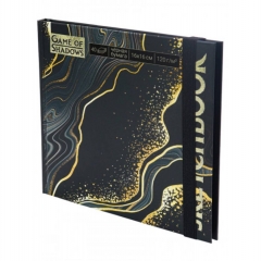 Скетчбук А6+ (16х16см), 40л.,тверд.обложка, "МРАМОР" (черная бумага), MILAND, РФ