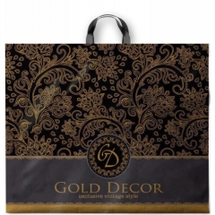 Пакет ПВД 60х50/70мкн. с петлевой ручкой эконом ГОЛД ДЕКОР, ООО "ИНТЕРПАК", РФ