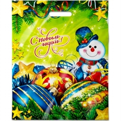 Пакет ПВД (50 шт.), 38х47см./60 мкм.,с вырубной ручкой "НГ. Волшебство", ООО "ИНТЕРПАК", РФ