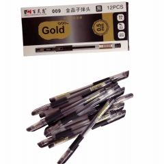 Ручка гелевая черная GOLD, 0.5см., с прозрачным корпусом и резинкой,  Китай Ручка гелевая черная GOLD, 0.5см., с прозрачным корпусом и резинкой,  Китай