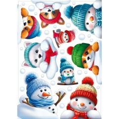 Наклейка двухстор. д/декорирования  «Помощники Деда Мороза» 33х23 см., (778), АО "Мир поздравлений", РФ Наклейка двухстор. д/декорирования  «Помощники Деда Мороза» 33х23 см., (778), АО "Мир поздравлений", РФ