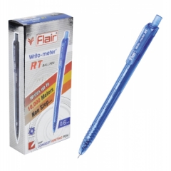 Ручка шариковая автоматическая Writo-Meter, (10 км. непрерывного письма) синяя, Flair, Индия