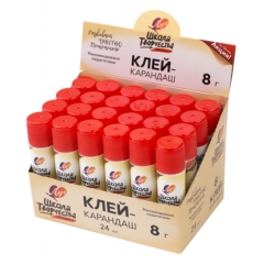 Клей-карандаш "Школа творчества" 8 г, ЛУЧ, РФ
