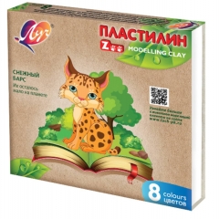 Пластилин 8 цв "ZOO", ЛУЧ, РФ